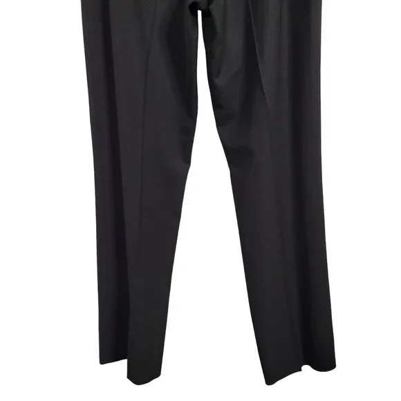 Ralph Lauren Womens Black Label Sz 12 Pants Career Flat Front Side Zip Wide Leg - Picture 6 of 10
